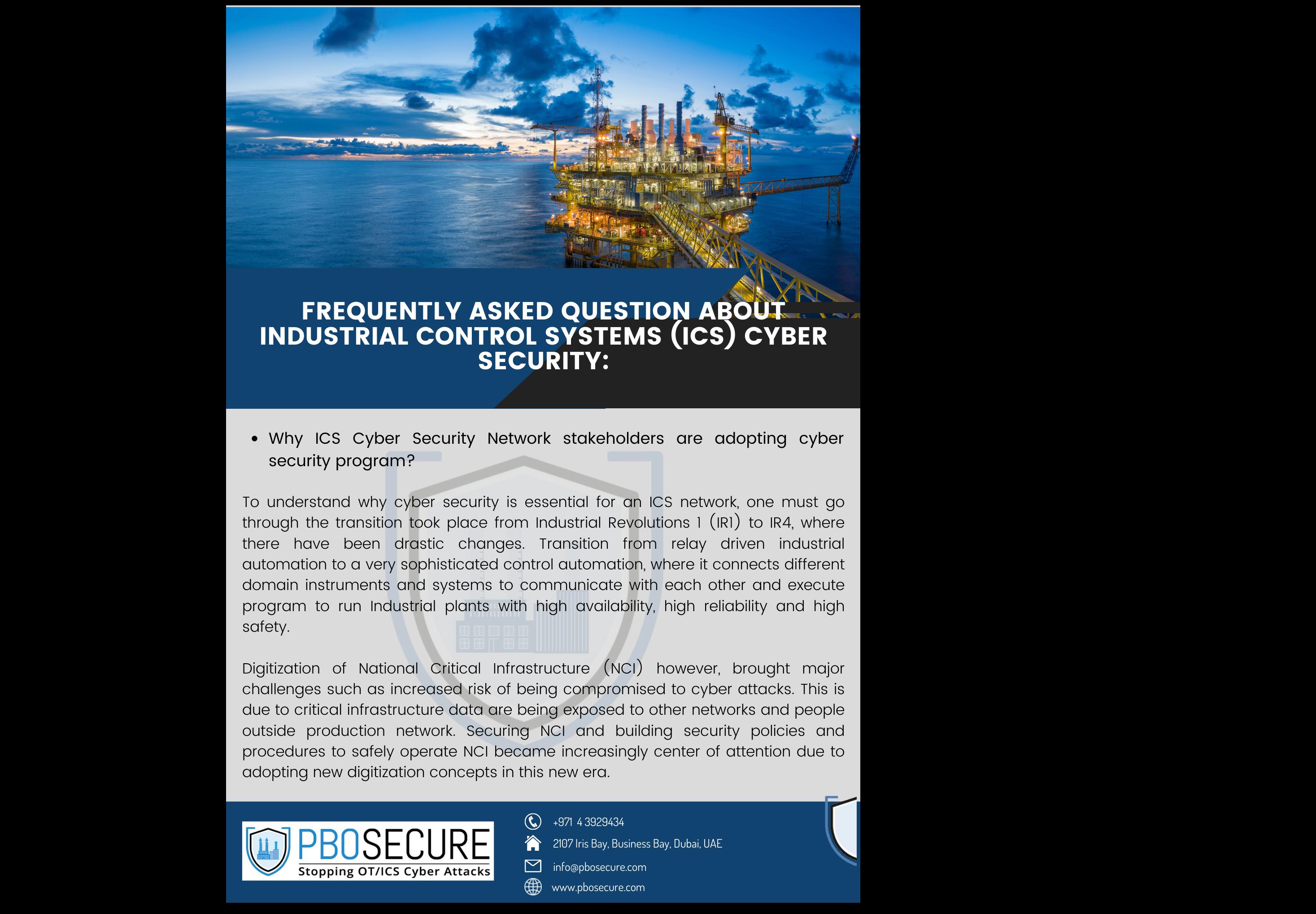 Frequently asked Question about Industrial Control Systems (ICS) Cyber Security